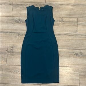 Elegant Teal Sleeveless Calvin Klein Dress